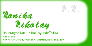 monika mikolay business card